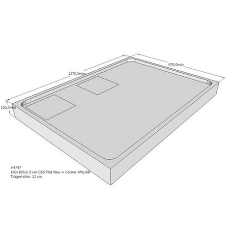 Schröder Duschwannenträger für Flat E 140x100