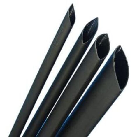 Schrumpfschlauch 2,4 - 1,2 mm Schrumpfrate 2:1, schwarz 100 cm Schlauch