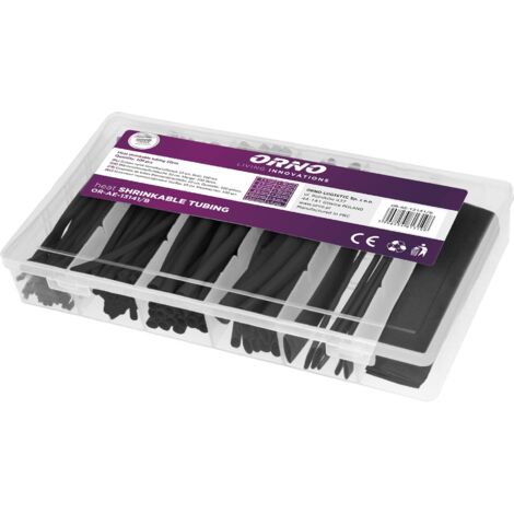 Schrumpfschlauch-Set, 100 Stück, Schwarz – ON-AE-13141B