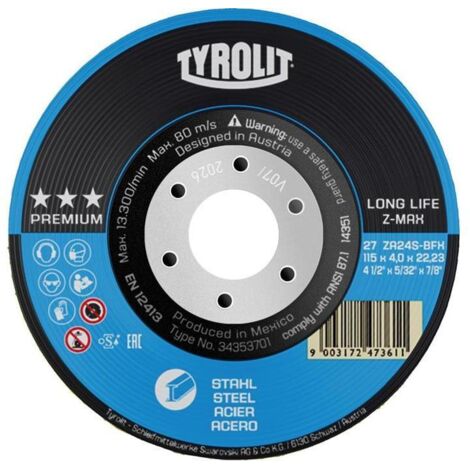 Schruppscheibe Z-MAX 125x4mm ZA24S-BFX Tyrolit