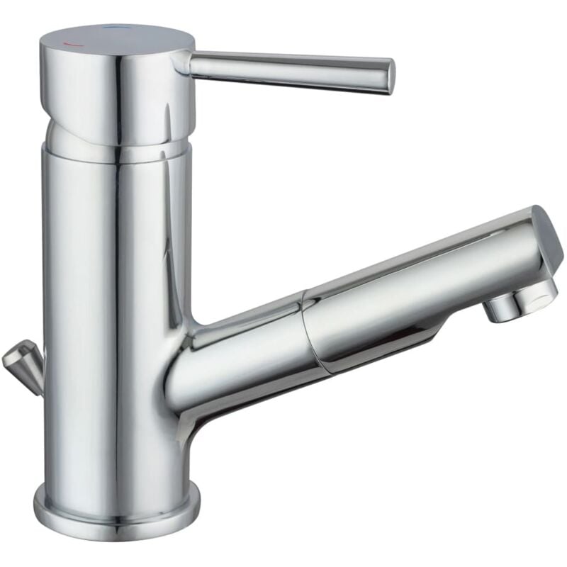 SCHÜTTE Basin Mixer with Pull-Out Spray CORNWALL - Silver