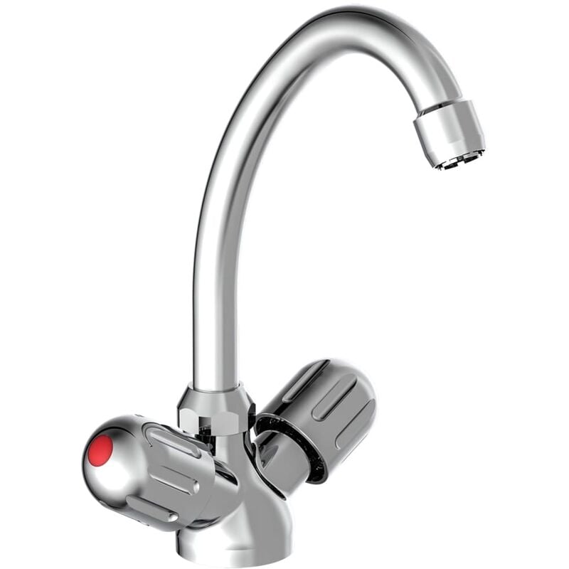 

SCHÜTTE Grifo mezclador 2 mandos con baja presión PERUZZI cromado - Plateado