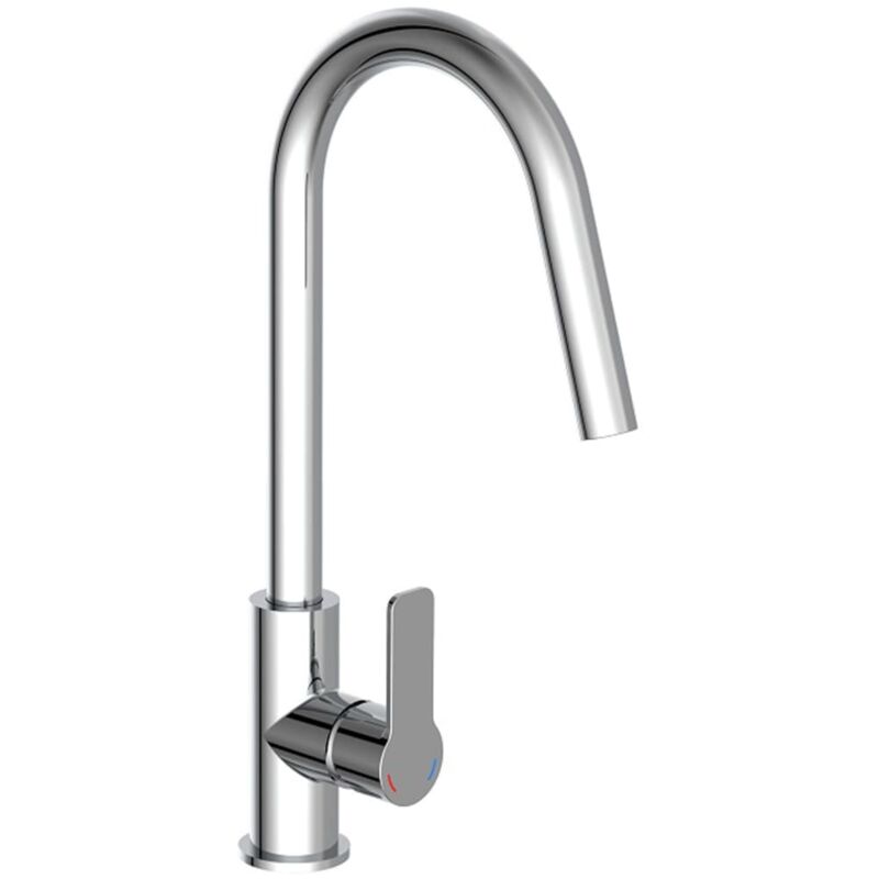 

SCHÜTTE Grifo mezclador con caño redondo SWAN cromado - Plateado