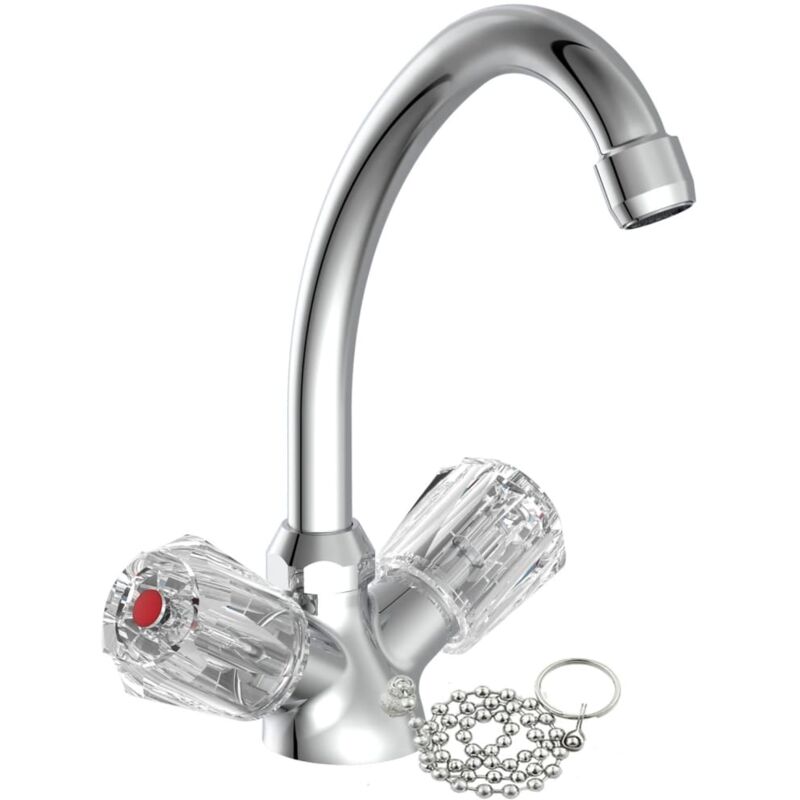

SCHÜTTE Grifo mezclador de lavabo 2 mandos SAVINO cromado - Plateado