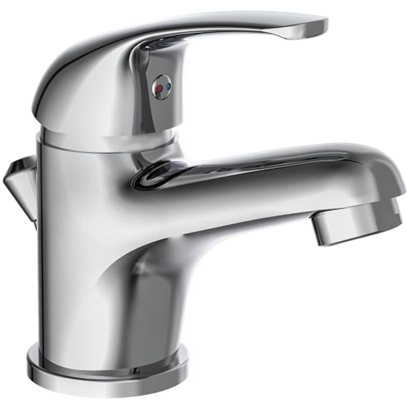 

Grifo mezclador de lavabo ATHOS cromado - Plateado - Schütte