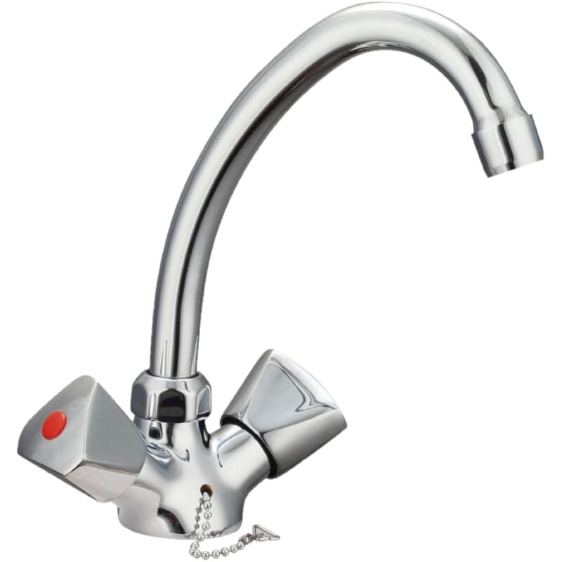 

SCHÜTTE Grifo mezclador monomando de lavabo SAVINO cromado - Plateado