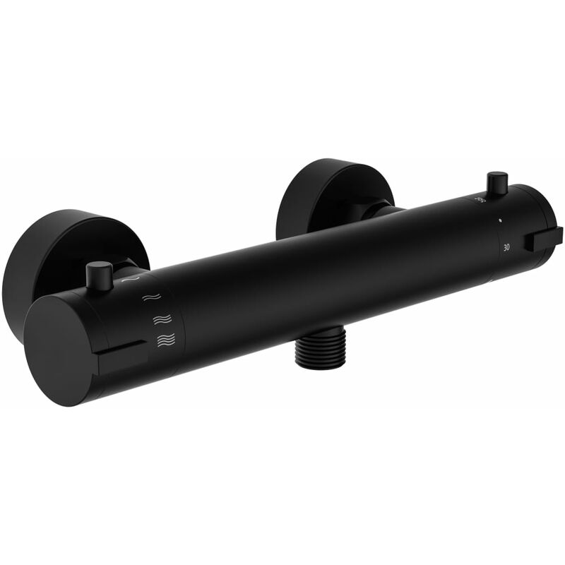 

Sch � Tte - SCHÜTTE Grifo mezclador termostático para ducha LONDON negro - Negro