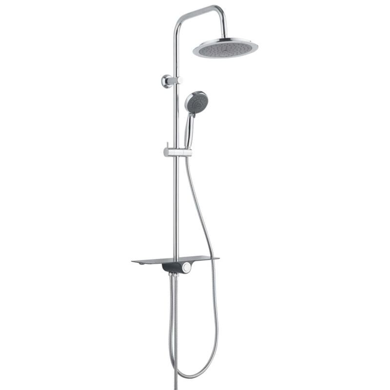 

SCHÜTTE Juego de ducha fija y bandeja AQUASTAR cromado gris antracita - Antracita