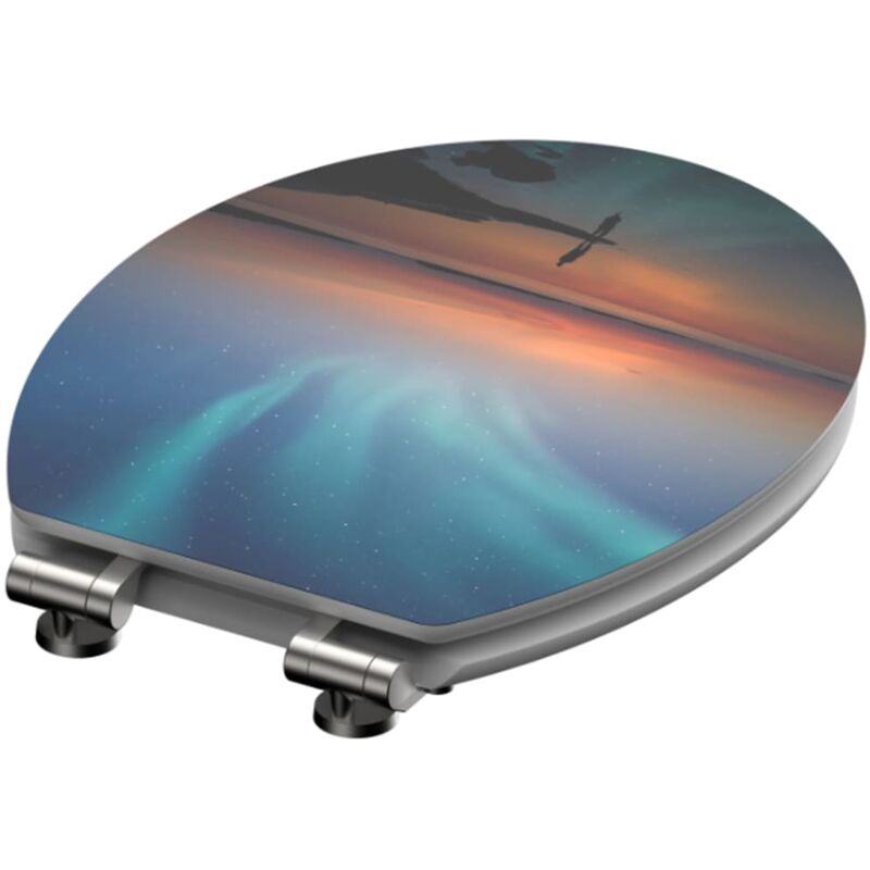 

SCHÜTTE Tapa de váter cierre suave POLAR LIGHTS MDF esmalte brillante - Multicolor