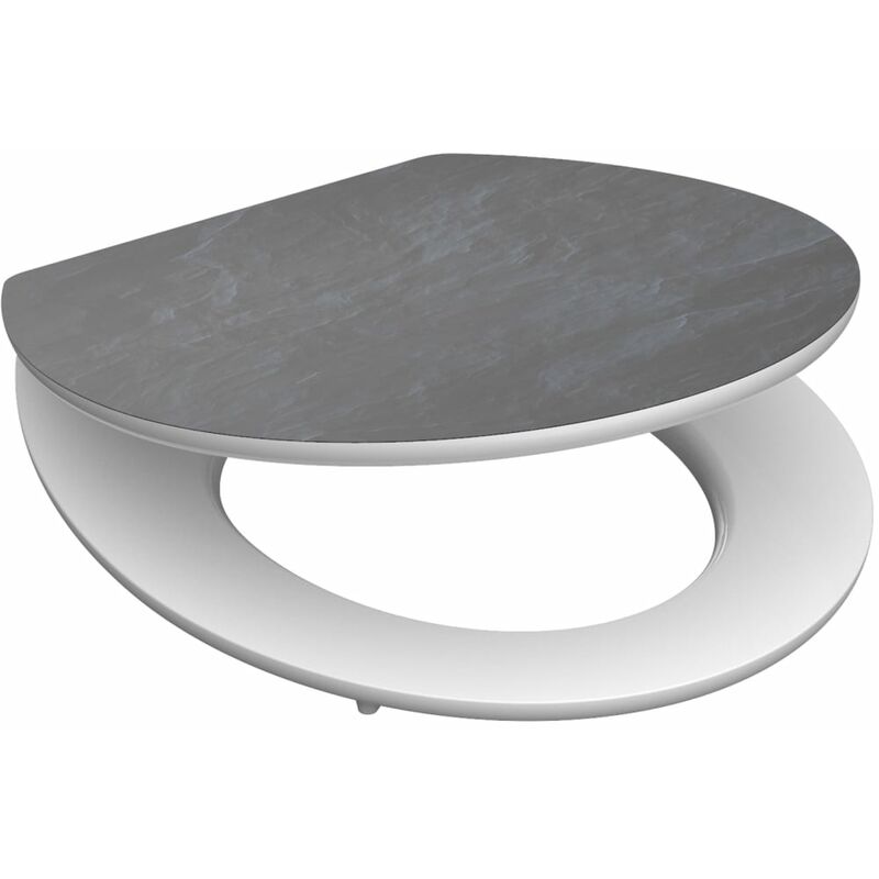 

SCHÜTTE Tapa de váter con cierre suave BLACK STONE brillante - Multicolor