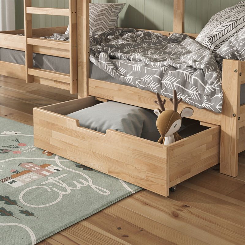 Rollschublade Teddy, Naturholz, 92 X 89 Cm, Vitalispa