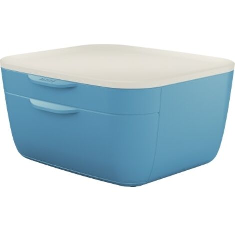 Schubladenbox Cosy 2 Schubladen DIN A4 Polystyrol Gehäusefarbe: blau