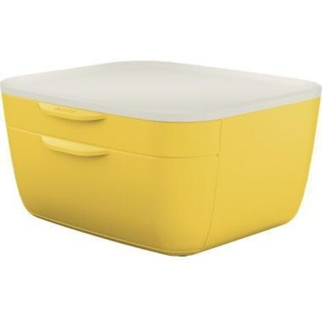 Schubladenbox Cosy 2 Schubladen DIN A4 Polystyrol Gehäusefarbe: gelb