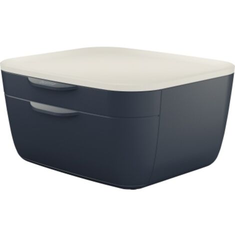 Schubladenbox Cosy 2 Schubladen DIN A4 Polystyrol Gehäusefarbe: grau
