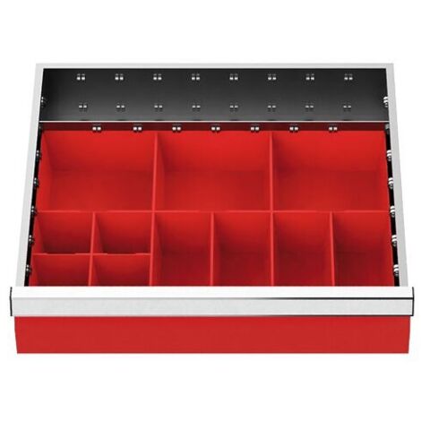 Schubladeneinteilung R 18-16 mit Kleinteilekästen für Front 200 mm Maße in mm (BxT): 450 x 400
