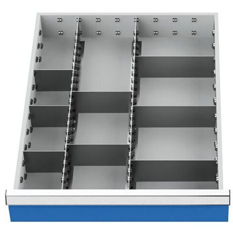 Schubladeneinteilung R 18-24 mit Metalleinteilung für Front 150 mm Maße in mm (BxT): 450 x 600