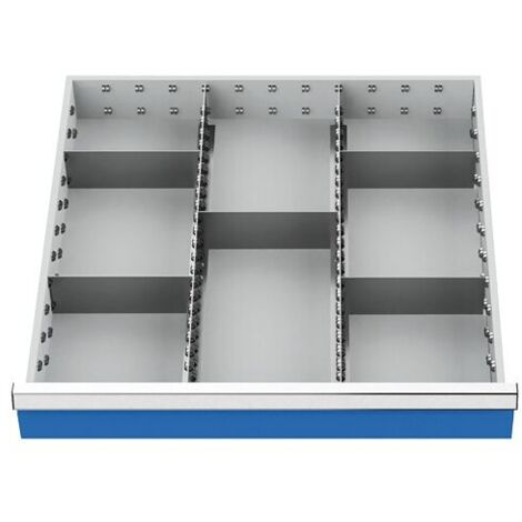 Schubladeneinteilung R 24-24 mit Metalleinteilung für Front 150 mm