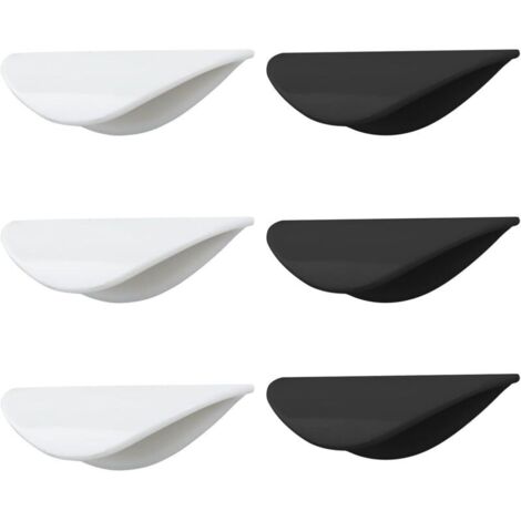 Schubladengriffe (6 Stück), Küchentürknöpfe, Muschelgriffe, muschelförmige Knöpfe, selbstklebend, Schiebetürgriffe, Möbelknöpfe, Schubladengriffe
