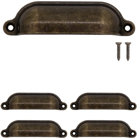 Schubladengriffe, Möbelgriffe, für Möbel, Sideboards, Truhen, Kommoden, Vintage, 4er-Set