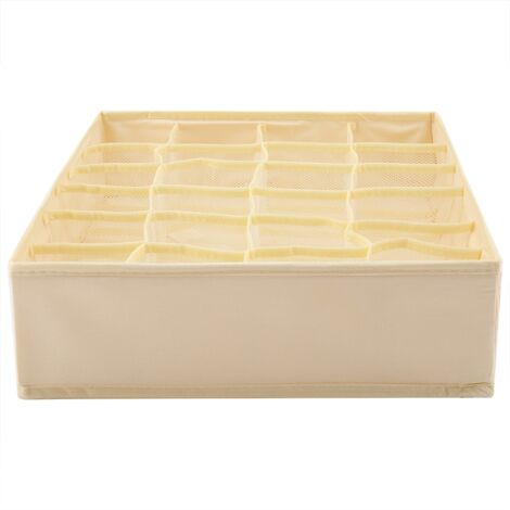 Schubladenorganizer zur Aufbewahrung von Unterwäsche, BHs und Socken, beige