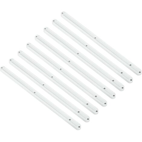 Schubladenschienen, 8 Stück 300 mm - Kunststoff-Schubladenschienen, seitlich montierte Führungsschienen mit Nut für Möbelschubladen (Weiß)