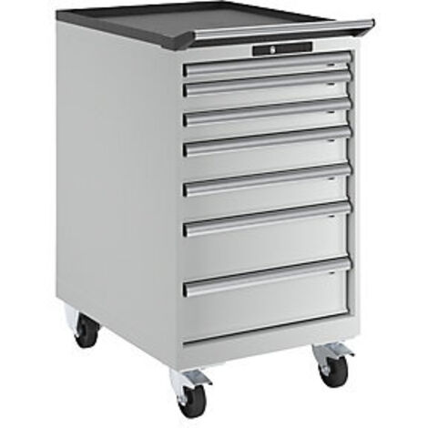 Schubladenschrank 27x36E fahrb.B564xT725xH990mm 7 Schubl.Key Lock RAL 5012 LISTA
