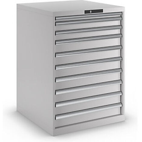 Schubladenschrank 36x36E H1000xB717xT725mm 10Schubladen Vollauszug RAL7035 LISTA