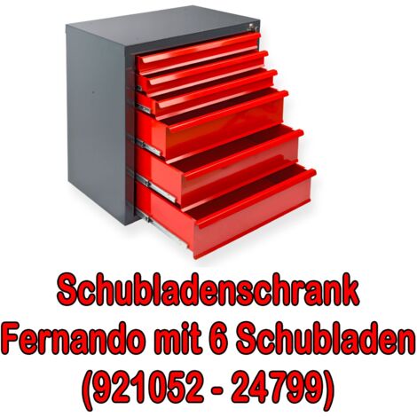 Schubladenschrank Rot / Blau / Grau 5, 6, 7, 8, 9 Schubladen Fernando