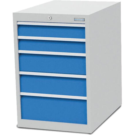 Schubladenschrank Tiefe 736, R 18-24, 5 x Schublade Maße in mm (BxTxH): 555 x 736 x 819