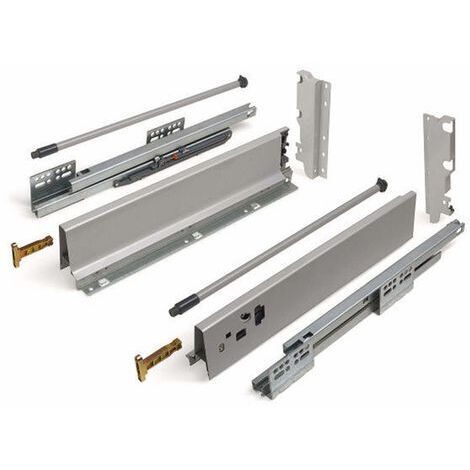 Schubladensystem Modern Box Zargenhöhe 199 mm Nennlänge 350 mm Soft-Close grau