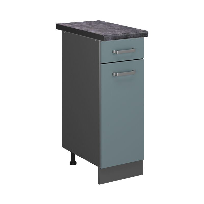 Vicco - Küchenunterschrank R-line, Blau-grau, 30 Cm , Ap Anthrazit
