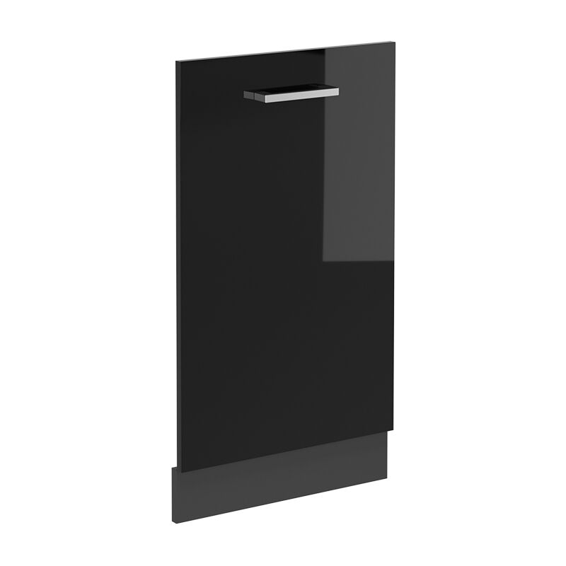 Geschirrspülblende R-line, Schwarz Hochglanz, 45 Cm Ohne Arbeitsplatte Vicco