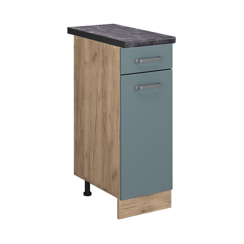 Vicco - Küchenunterschrank R-line, Blau-grau, 30 Cm , Ap Anthrazit