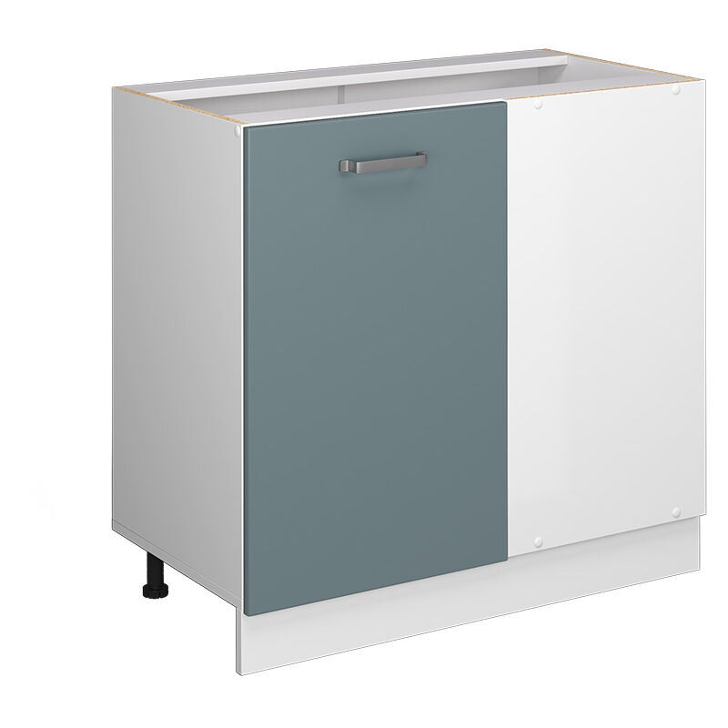 Eckunterschrank R-line, Blau-grau, 86 Cm Ohne Arbeitsplatte Vicco