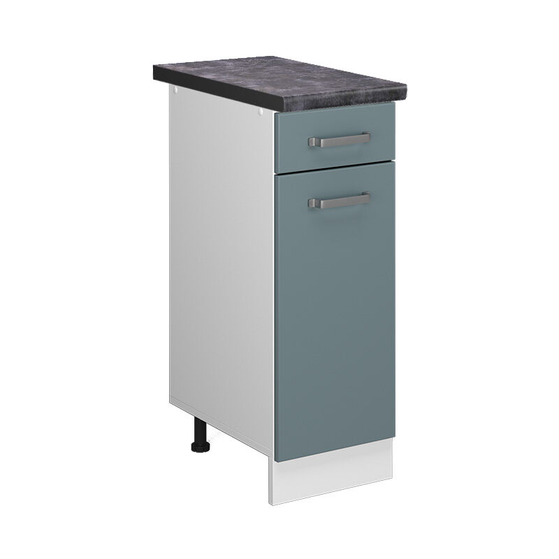 Vicco - Küchenunterschrank R-line, Blau-grau, 30 Cm , Ap Anthrazit