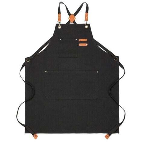 Schürzen aus Segeltuch, Arbeitsschürzen für Männer und Frauen, Kochschürzen mit verstellbarem Riemen und 3 Taschen, Küche Kochen Künstler Malerei