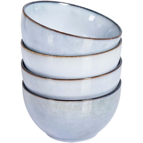 Schüssel 4er Set JUNIPER Steinzeug Hellblau