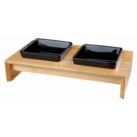 Schüssel-Set, Keramik/Holz 0,4l/13 cm