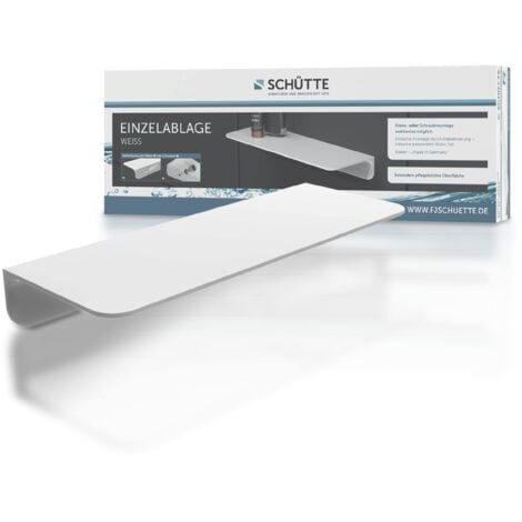 SCHÜTTE 10500 - Mensola per doccia autoadesiva, senza foratura, colore: bianco, da incollare, 350 x 50 x 125 mm