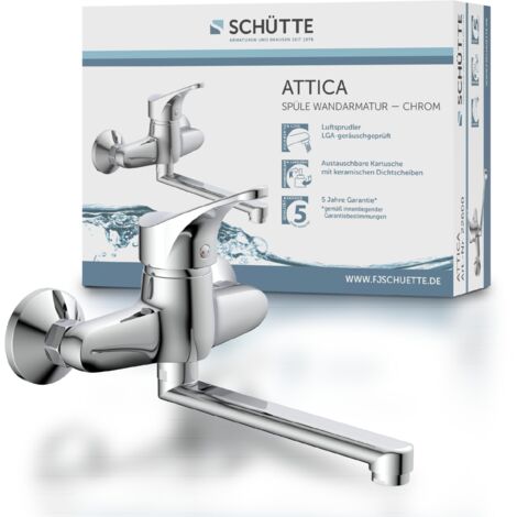 Schütte Attica - Rubinetto da parete, in ottone, cromato