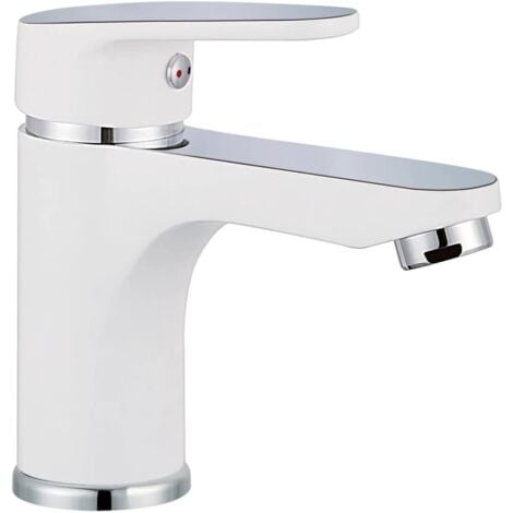 SCHÜTTE Basin Mixer Tap ALASKA White and Chrome