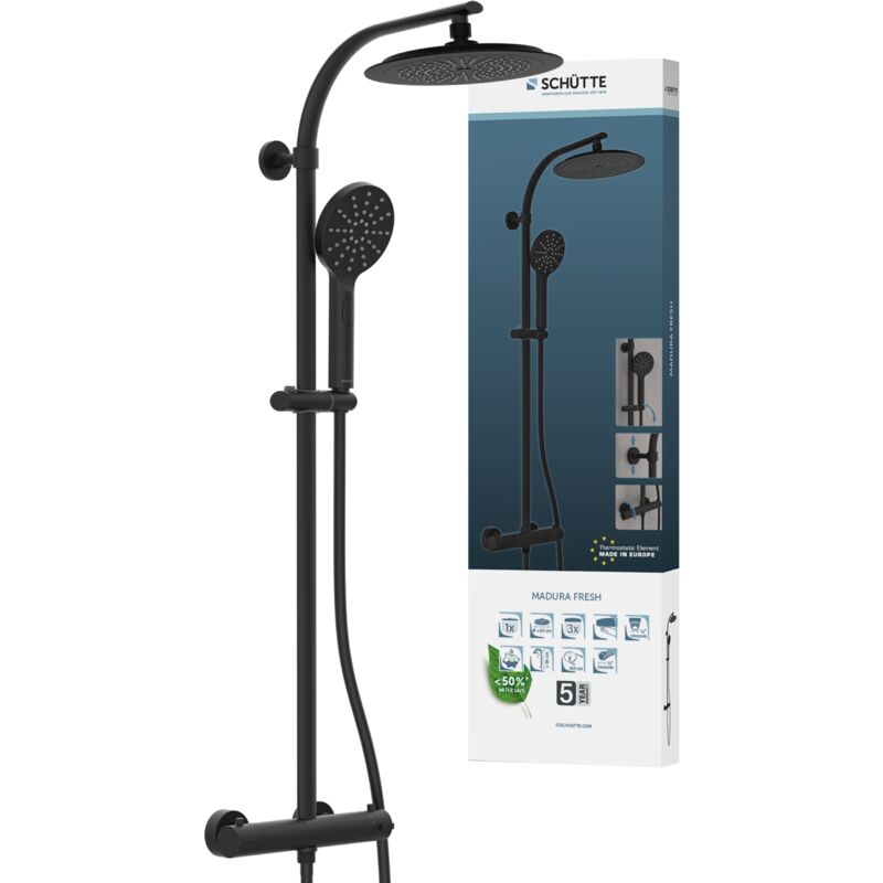Colonne de douche Schütte madura fresh noir mat