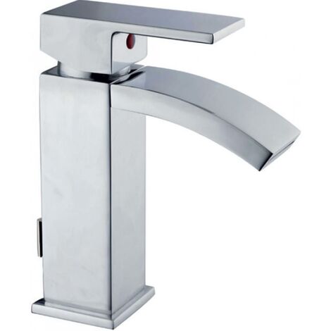 SCHÜTTE Grifo mezclador de lavabo con caño en cascada CASCATA cromado