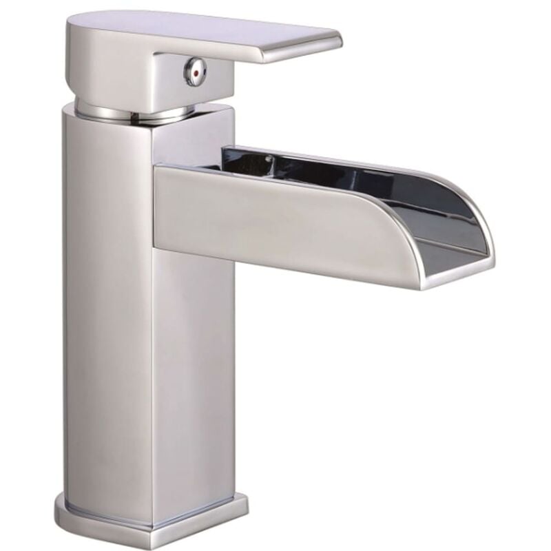 

Sch � Tte - SCHÜTTE Grifo mezclador de lavabo con caño en cascada IDROVIA cromado - Plateado
