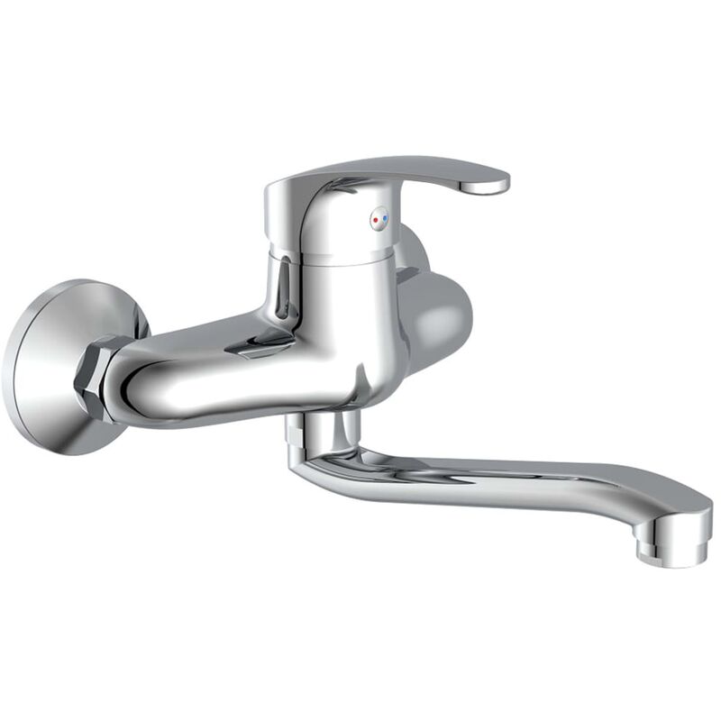 

SCHÜTTE Grifo mezclador de pared ORAZI cromado - Plateado