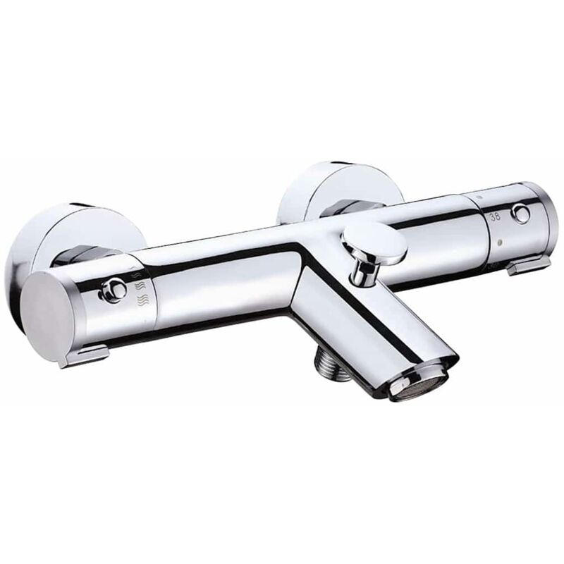 

Grifo mezclador termostático de bañera LONDON - Plateado - Schütte