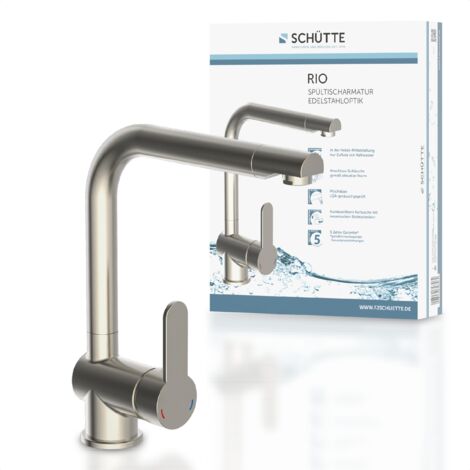 SCHÜTTE KIRCHHOFF Spültischarmatur HD RIO Edelstahloptik