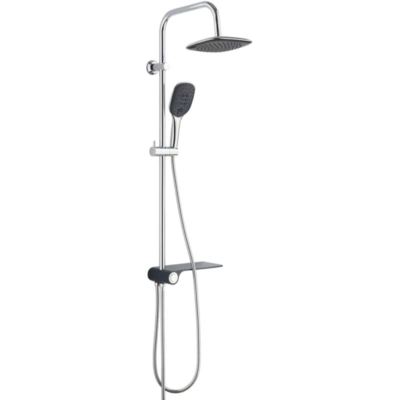 Overhead Shower Set with Lateral Tray aquastar Chrome-Anthracite Schütte Anthracite