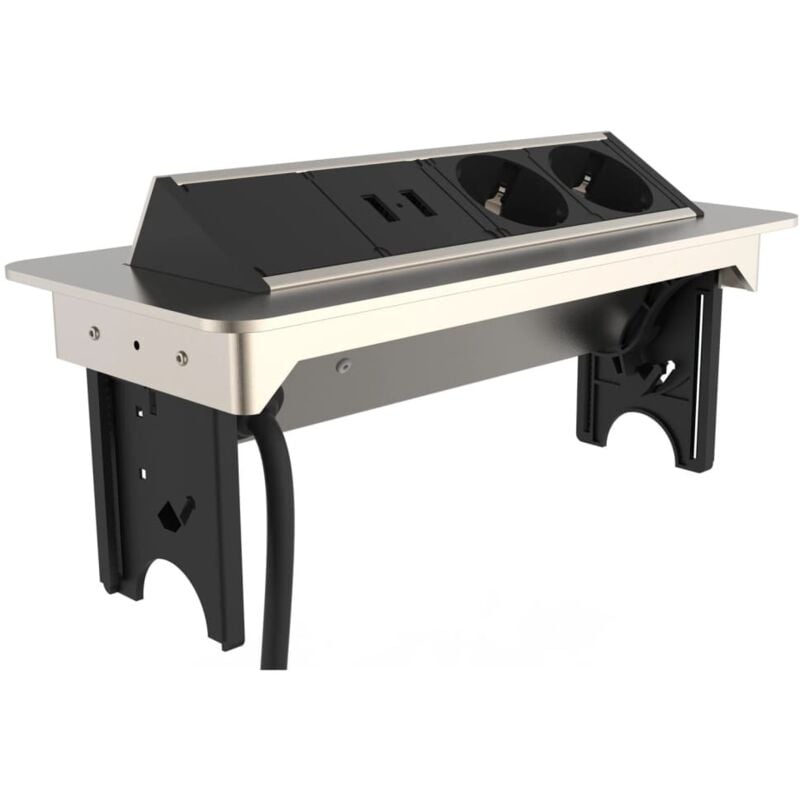 Prise intégrée à 2 voies E2 Noir Schütte