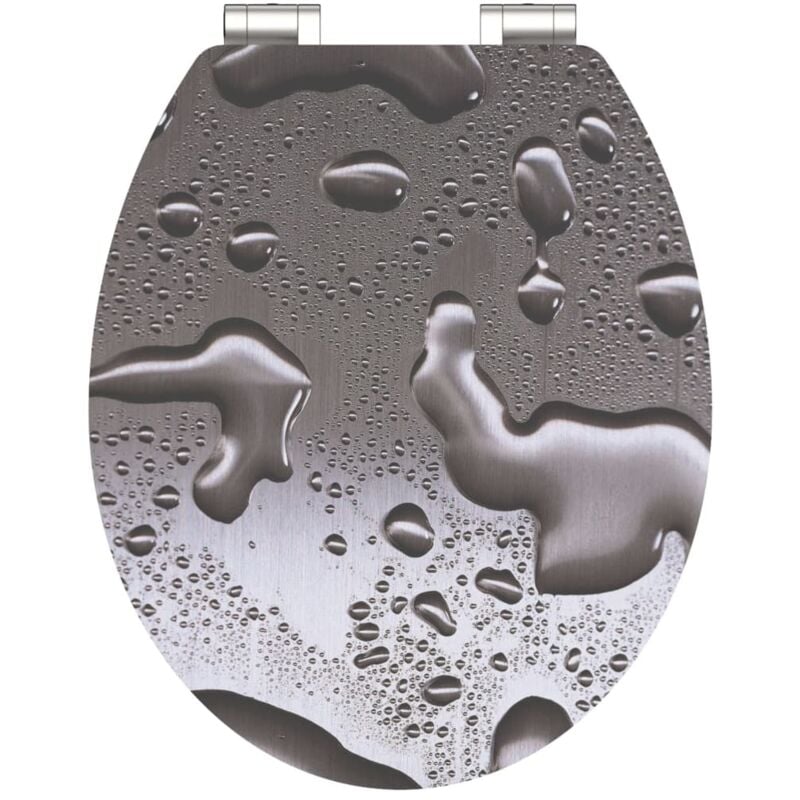 Schütte - Siège de toilette avec fermeture en douceur grey steel mdf